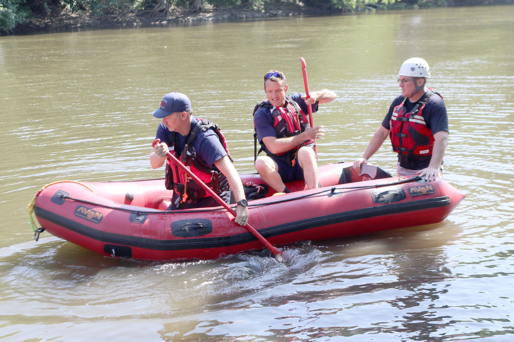 Mason City Fire Dept. water training-4